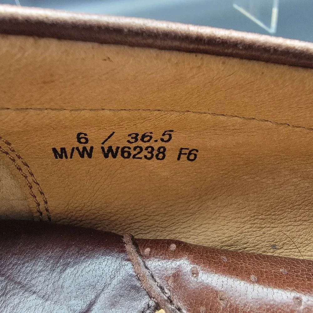Born Loafers Driving Casual Shoes Slip On Mens Size 6M Brown‎ Leather W6238